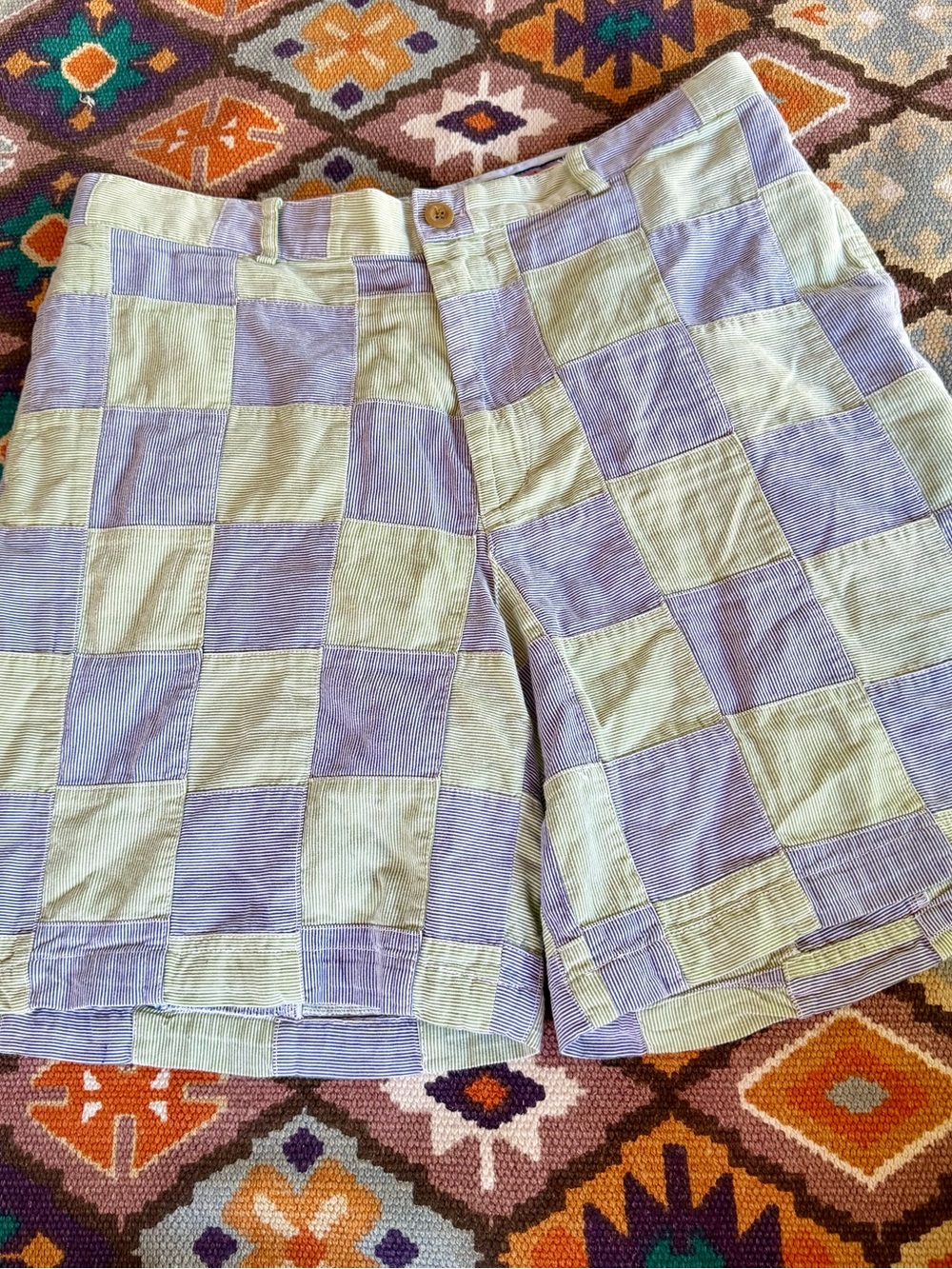 Vineyard Vines Shorts Size 38 Menโs Green and Blue 100% Cotton